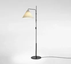 Lampadaire, Funiculi Fabric, noir, sable, LED, H158cm - Marset