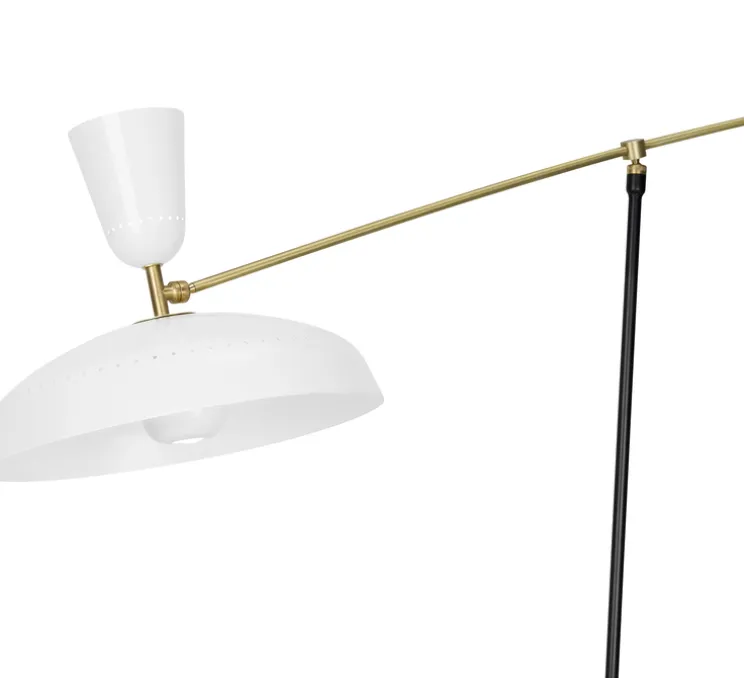 Lampadaire, G1 Guariche Large, blanc, L115cm, H175cm - Sammode