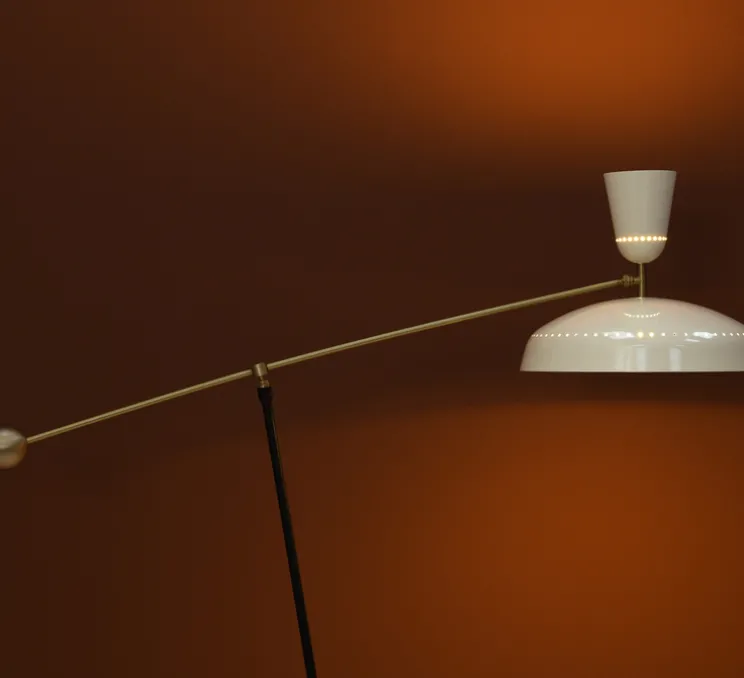 Lampadaire, G1 Guariche Large, craie, L115cm, H175cm - Sammode