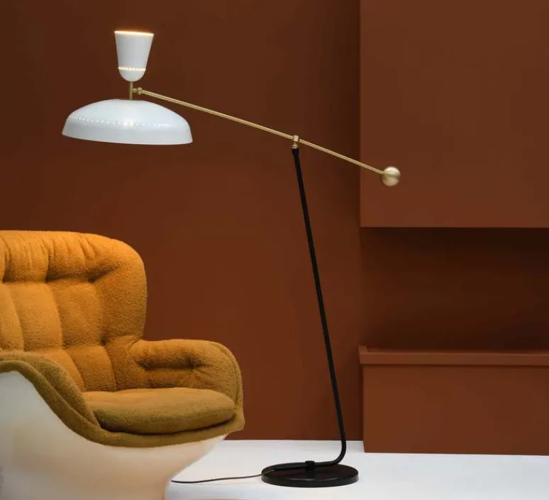 Lampadaire*Sammode Lampadaire, G1 Guariche Small, , L115cm, H120cm - blanc