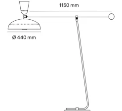 Lampadaire*Sammode Lampadaire, G1 Guariche Small, , L115cm, H120cm - blanc