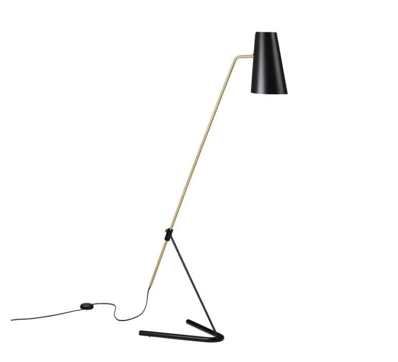 Lampadaire*Sammode Lampadaire, G21, , L37cm, H117cm - noir, blanc perforé