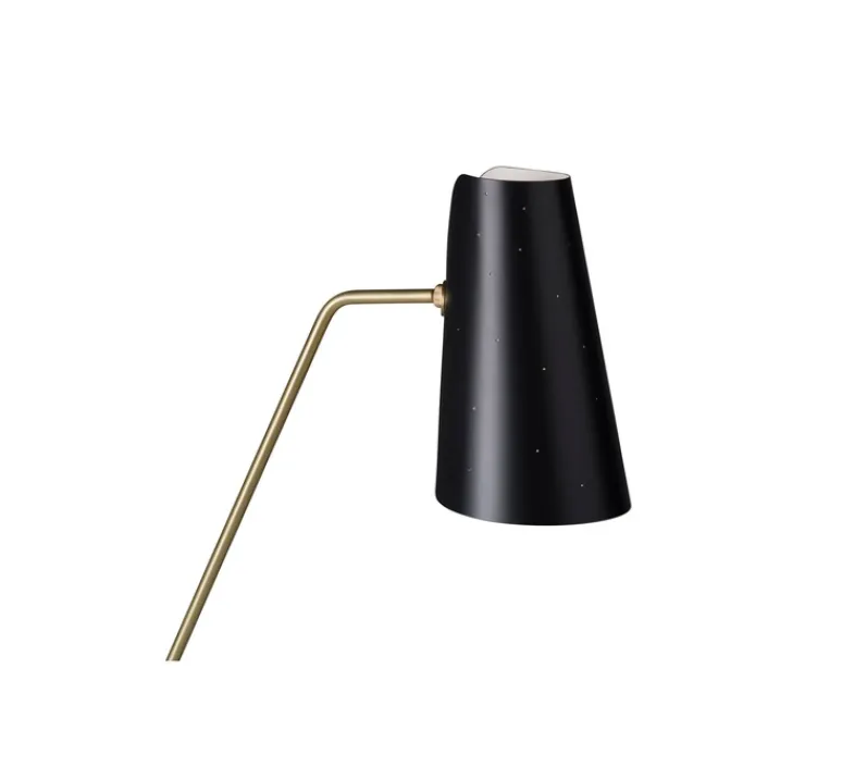 Lampadaire*Sammode Lampadaire, G21, , L37cm, H117cm - noir, blanc perforé