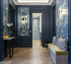 Lampadaire, G10, noir et laiton, Ø26,5cm, H140cm - Gubi