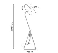 Lampadaire, Gatsby, sable, L50cm, H180cm - Market Set