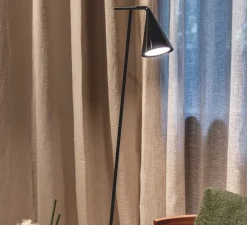 Lampadaire, Gordon, 561.61, noir mat, noir chromé, IP40, L24cm, H141cm - Tooy