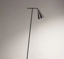 Lampadaire, Gordon, 561.61, noir mat, noir chromé, IP40, L24cm, H141cm - Tooy