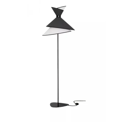 Lampadaire*DesignHeure Lampadaire, Grand Kimono, , Ø50cm, H166cm - Blanc et noir