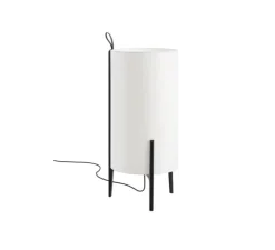 Lampadaire, Greta, chêne noir, blanc, Ø40cm, H90cm - Carpyen