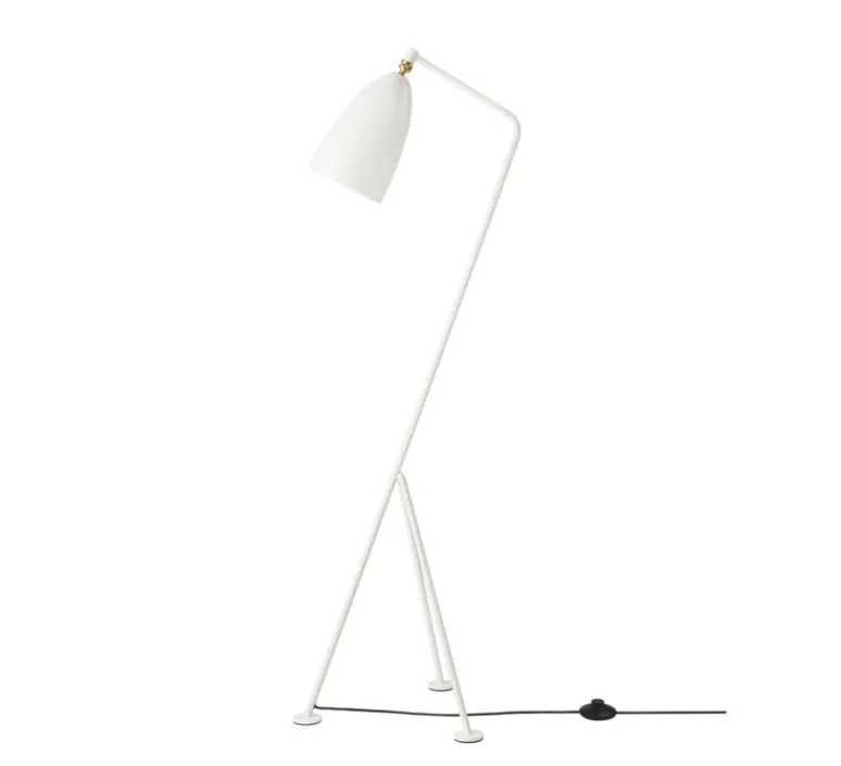 Lampadaire*Gubi Lampadaire, Gräshoppa, blanc, L39cm, H132cm - Albâtre