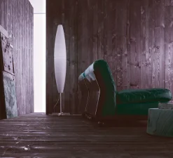 Lampadaire*Foscarini Lampadaire, Havana, , Ø23cm, H172cm - blanc et aluminium