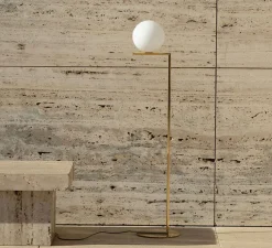 Lampadaire, Ic F1 10 Anniversary, or 24K, Ø27,5cm, H135cm - Flos