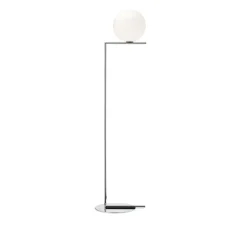Lampadaire*Flos Lampadaire, IC Lights Floor 2, , Ø38cm, H185,2cm - opalin et chrome