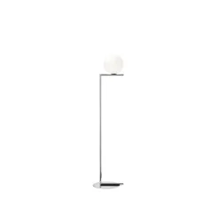 Lampadaire*Flos Lampadaire, IC Lights Floor 1, , Ø27,5cm, H135cm - opalin et chrome