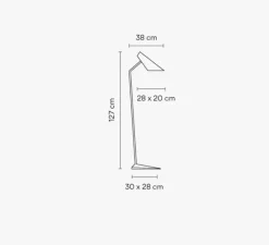 Lampadaire*Vibia Lampadaire, I.CONO 0712, , L38cm, H127cm - anthracite