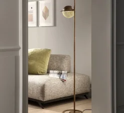 Lampadaire*Masiero Lampadaire, Iglù STL1, , LED, dim, 3000K, 1450 lm, L24cm, H162cm - bronze