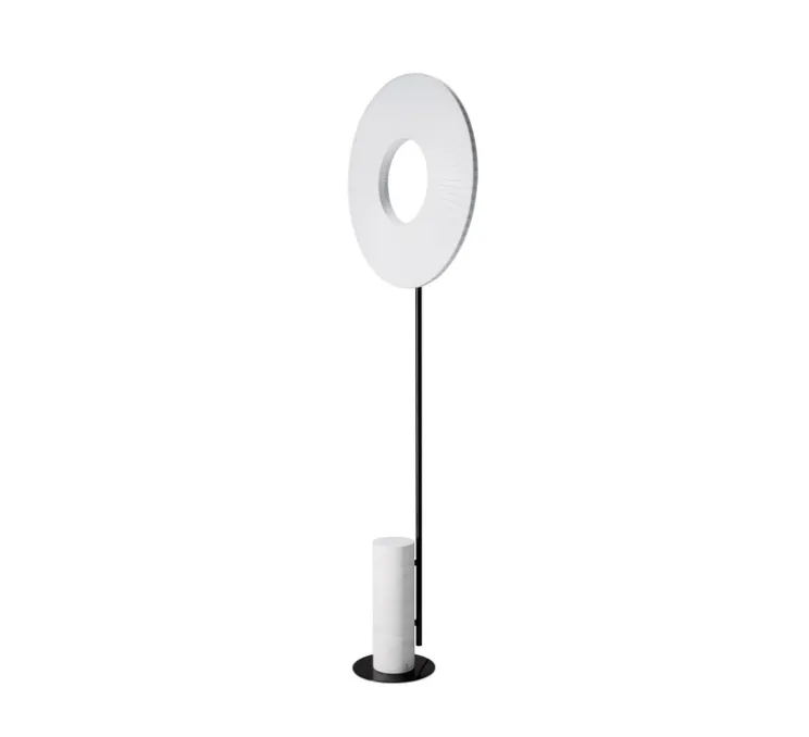 Lampadaire, Iris Totem 60, Marbre blanc, LED, dim, 2700K, 5250 lm, L60cm, H170,4cm - Dix heures dix