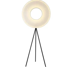 Lampadaire, Iris Tripod 80, blanc & noir, LED, dim, 2700K, 7350 lm, L181,5cm, H78cm - Dix heures dix