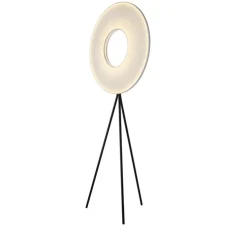 Lampadaire, Iris Tripod 80, blanc & noir, LED, dim, 2700K, 7350 lm, L181,5cm, H78cm - Dix heures dix