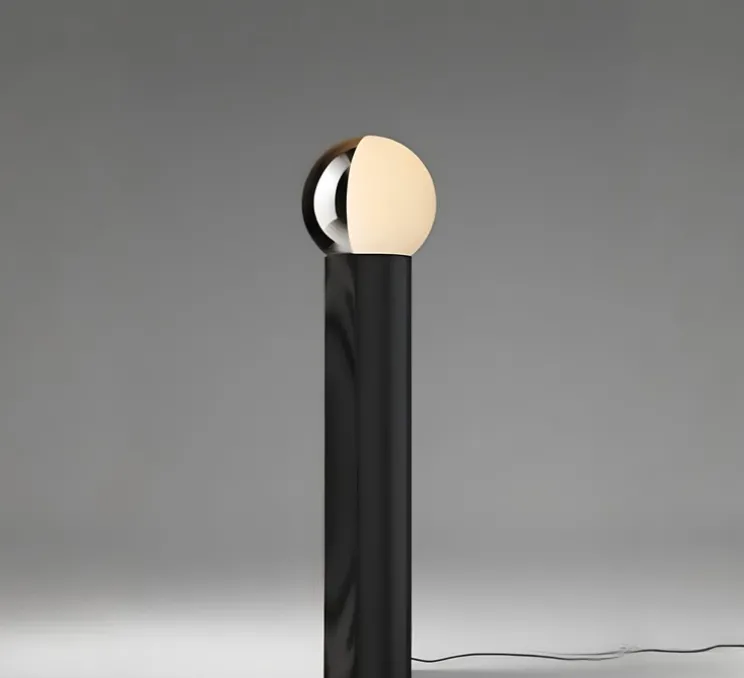Lampadaire, Je Suis, bois de chêne anthracite, LED, dim, 3000K, Ø40cm, H158cm - Penta