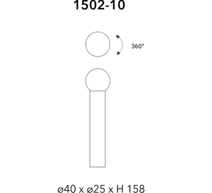 Lampadaire, Je Suis, bois de chêne anthracite, LED, dim, 3000K, Ø40cm, H158cm - Penta