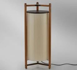 Lampadaire*Bover Lampadaire, Kando P/111, , LED, dim, 2200-2400-2700K, 4300 lm, Ø49cm, H111cm - crème, Teck