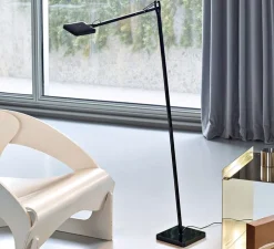 Lampadaire, Kelvin, noir, LED, dim, 2700K, 285 lm, L16,5cm, H110cm - Flos