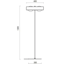 Lampadaire*Bert frank Lampadaire, Kernel, , LED, L40cm, H130cm - noir