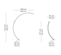 Lampadaire*KDLN Lampadaire, Kyudo, , LED, 2700k, 4200lm, L42cm, H212cm - orange