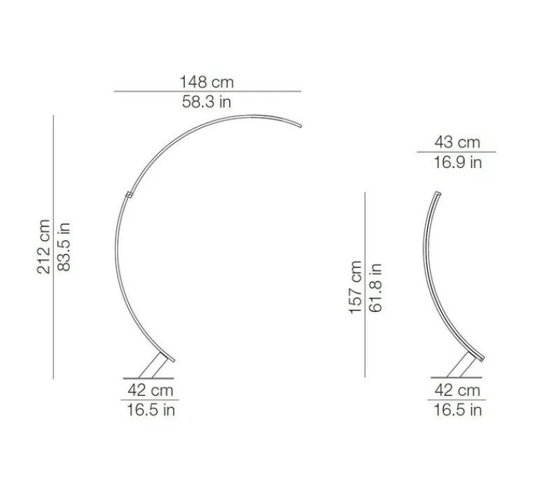 Lampadaire*KDLN Lampadaire, Kyudo, , LED, 2700k, 4200lm, L42cm, H212cm - orange
