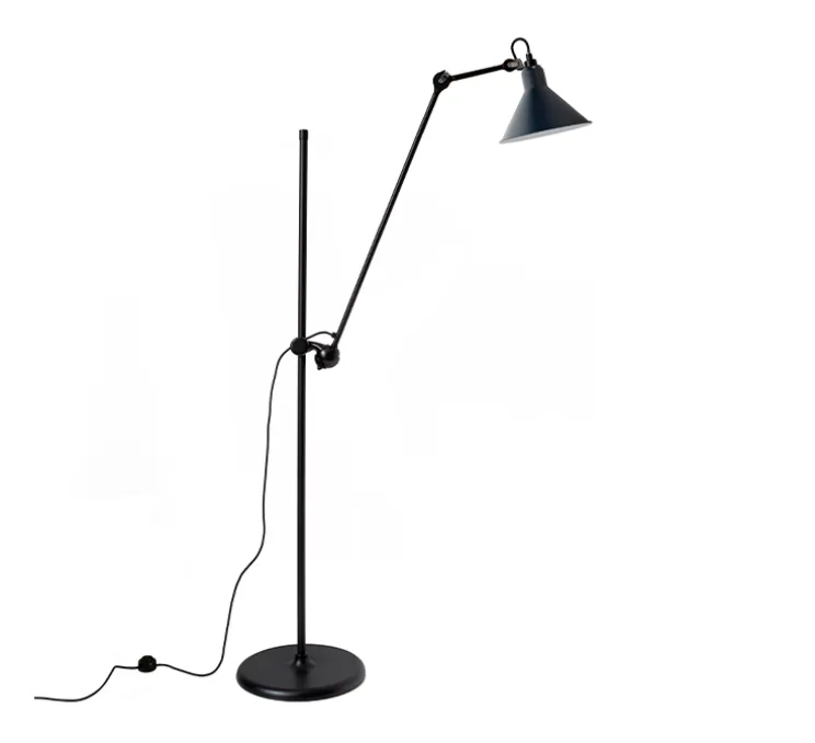 Lampadaire, Lampe Gras N°215, bleu (intérieur blanc), L32cm, H150cm - DCW éditions Paris