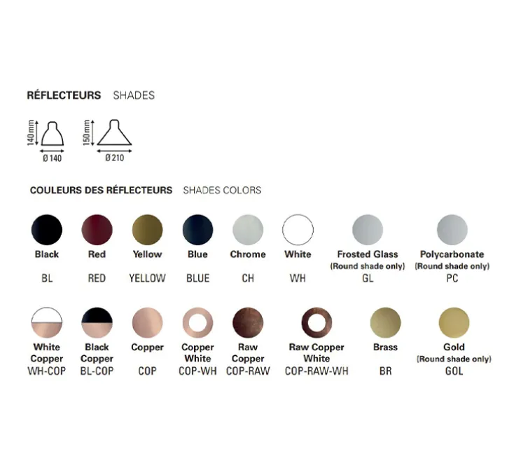 Lampadaire, Lampe Gras N°215, bleu (intérieur blanc), L32cm, H150cm - DCW éditions Paris