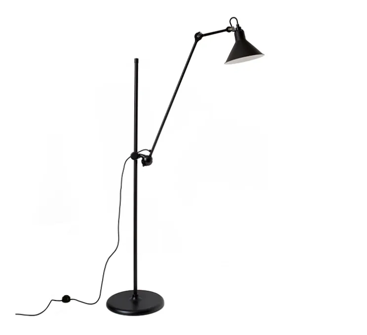 Lampadaire, Lampe Gras N°215, noir (intérieur blanc), L32cm, H150cm - DCW éditions Paris