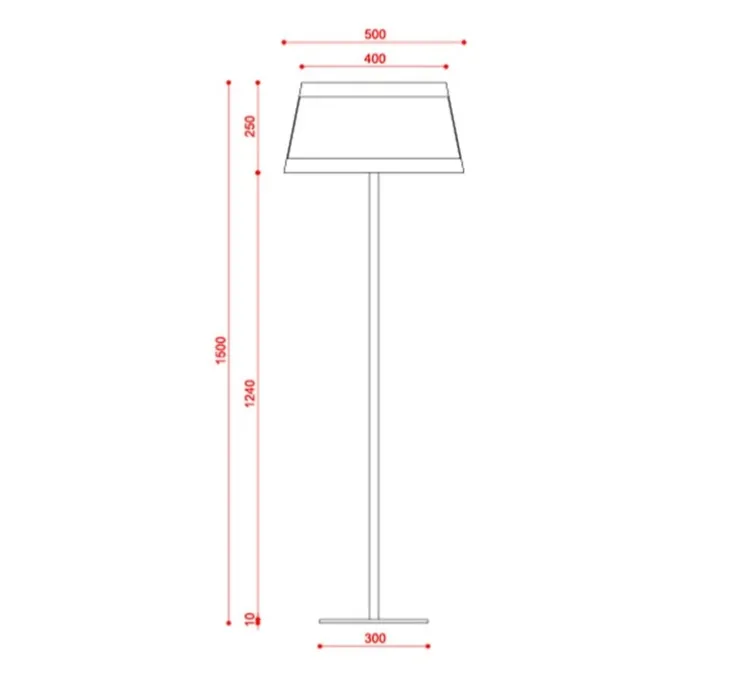 Lampadaire, Lilly, 558.65, noir texturé, tissu beige et maille noire, Ø50cm, H150cm - Tooy