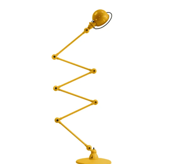 Lampadaire, Loft D9406, 6 bras, moutarde, L240cm, H240cm - Jieldé