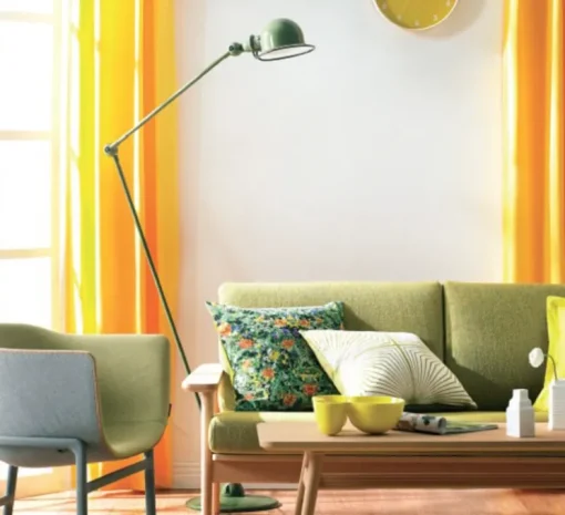 Lampadaire, Loft D1240, 2 bras, vert olive, Ø33cm, H160cm - Jieldé