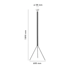 Lampadaire*Flos Lampadaire, Luminator, , Ø60cm, H189cm - rouge