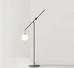 Lampadaire*Luceplan Lampadaire, Malamata, , dim, orientable 360°, Ø96cm, H150cm - noir