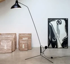 Lampadaire, Mantis BS1, noir, Ø74cm, H155cm - Dcw editions