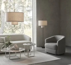 Lampadaire, Margin, beige, Ø46cm, H153cm - New Works