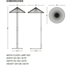 Lampadaire, Matin, jaune, LED, dim, 2600K, 420 lm, L50cm, H129cm - HAY