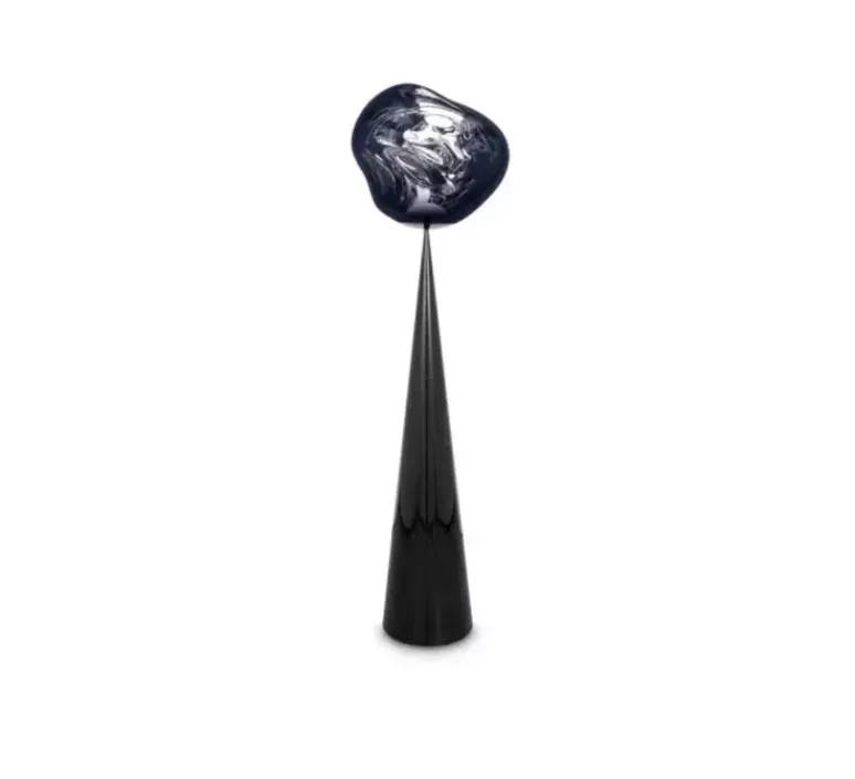 Lampadaire*Tom Dixon Lampadaire, Melt Cone Fat, , LED, dim, 3000K, 800 lm, L50cm, H174cm - gris fumé