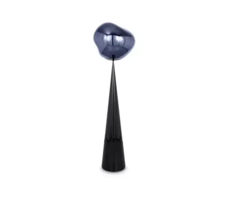 Lampadaire*Tom Dixon Lampadaire, Melt Cone Fat, , LED, dim, 3000K, 800 lm, L50cm, H174cm - gris fumé