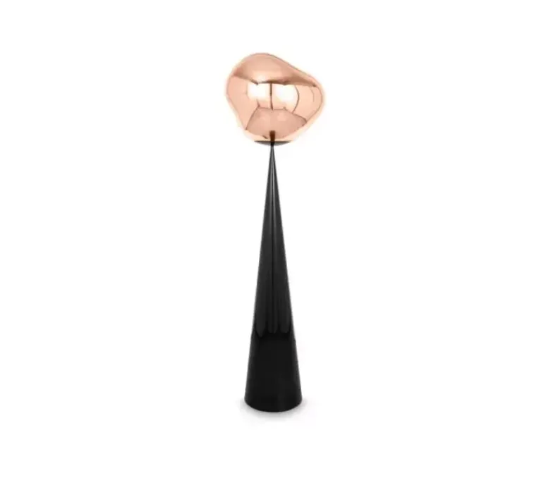 Lampadaire*Tom Dixon Lampadaire, Melt Cone Fat, , LED, dim, 3000K, 800 lm, L50cm, H174cm - cuivre