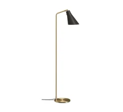 Lampadaire, Miller, laiton noir satiné, L21cm, H120cm - Rubn