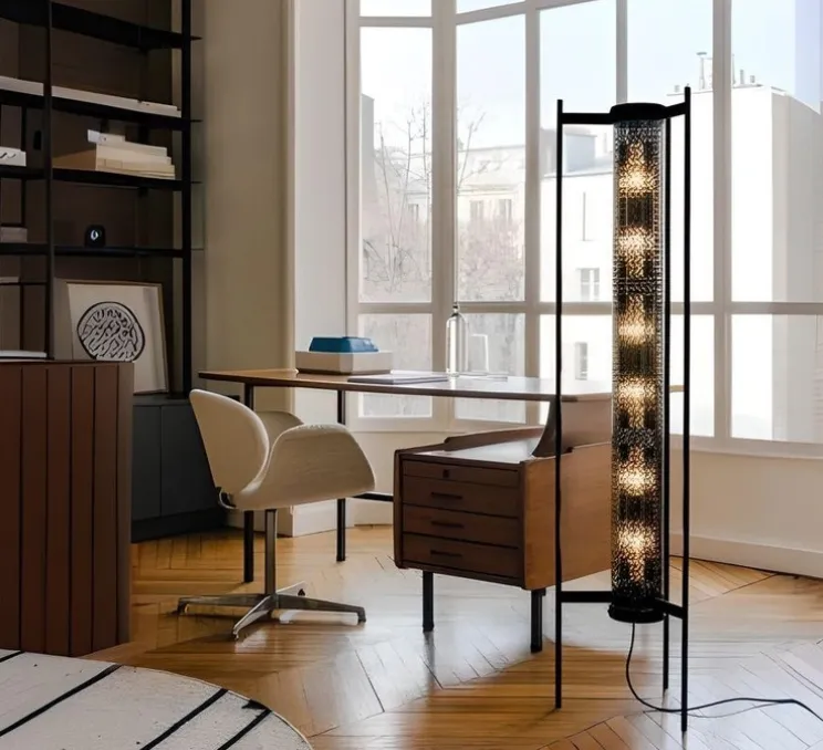 Lampadaire, Monceau, coal et petrol, IP67, L13cm, H154,5cm - Sammode