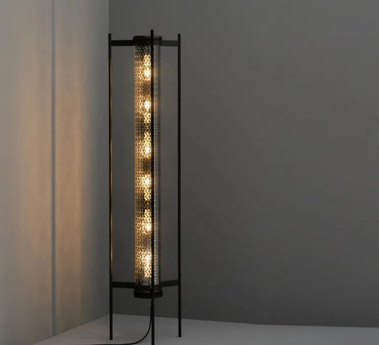 Lampadaire, Monceau, coal et petrol, IP67, L13cm, H154,5cm - Sammode