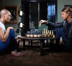 Lampadaire*Rubn Lampadaire, Monroe, , LED, dim, 2700K, lm, L44cm, H165,1cm - Noir, verre fumé