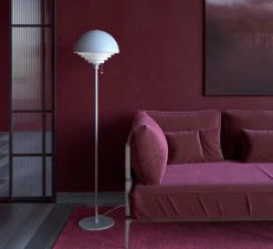 Lampadaire*Herstal Lampadaire, Motown, , Ø36cm, H150cm - blanc