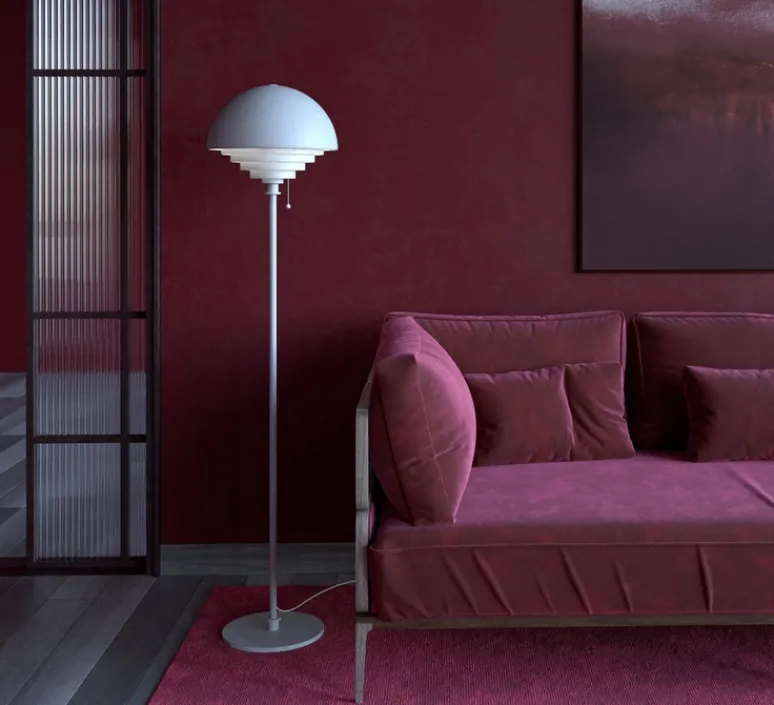 Lampadaire*Herstal Lampadaire, Motown, , Ø36cm, H150cm - blanc